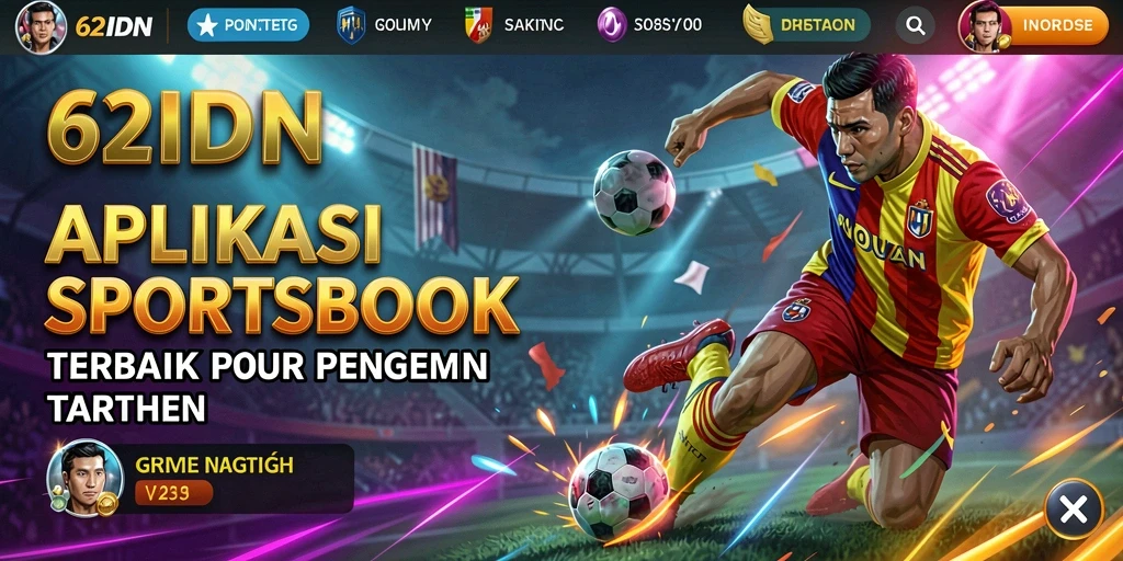 Screenshot utama 62IDN menunjukkan antarmuka taruhan yang menarik.