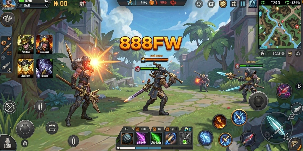 Screenshot utama 888FW menunjukkan antarmuka yang bersih dan fungsional.
