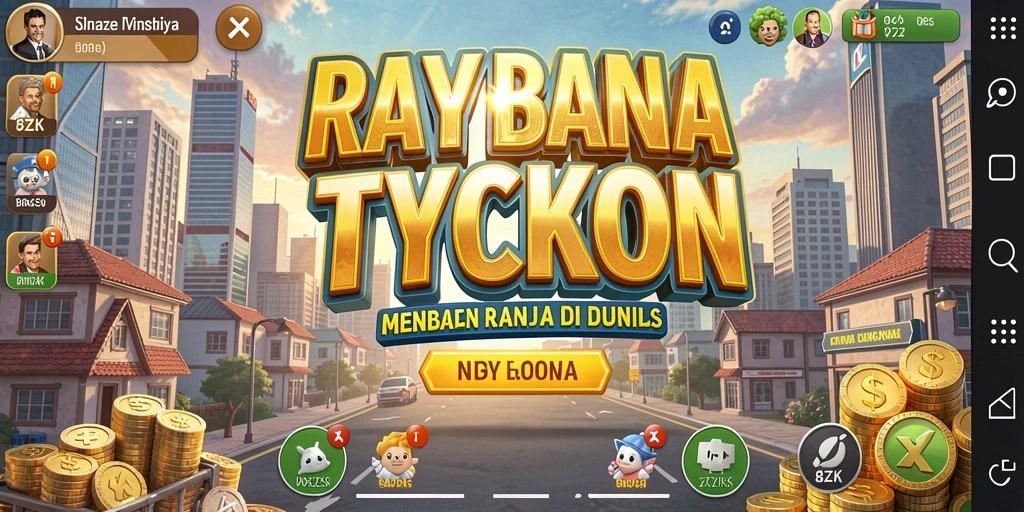 Tangkapan layar gameplay 8ZK menampilkan aksi seru dan manajemen bisnis.