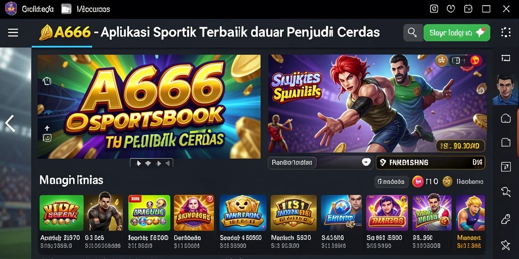 Screenshot gameplay utama AA666 menampilkan taruhan olahraga yang seru.