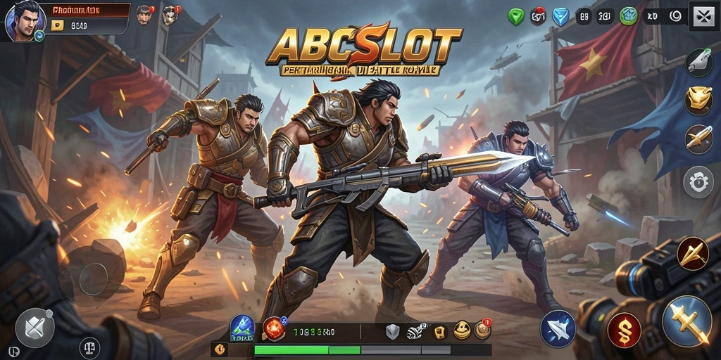 Tampilan gameplay seru di ABCSLOT Battle Royale.