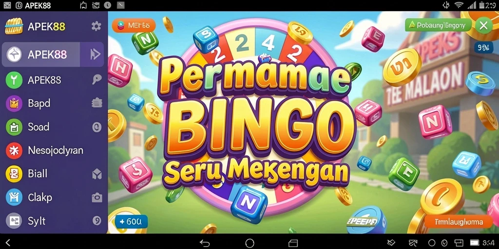 Screenshot gameplay APEK88 yang menampilkan keseruan bingo.