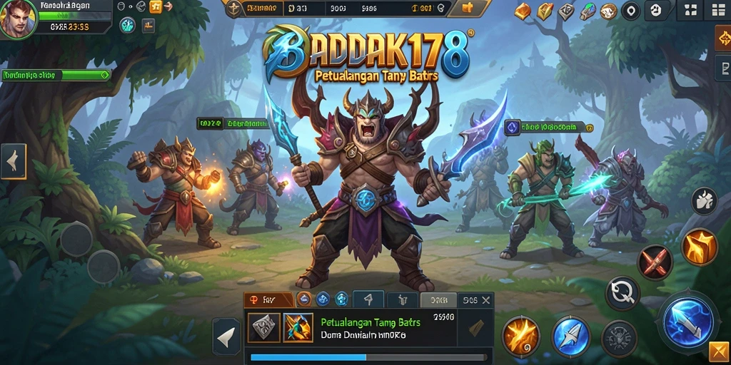 Screenshot gameplay BADAK178 menunjukkan pertarungan epik dalam dunia MMORPG.
