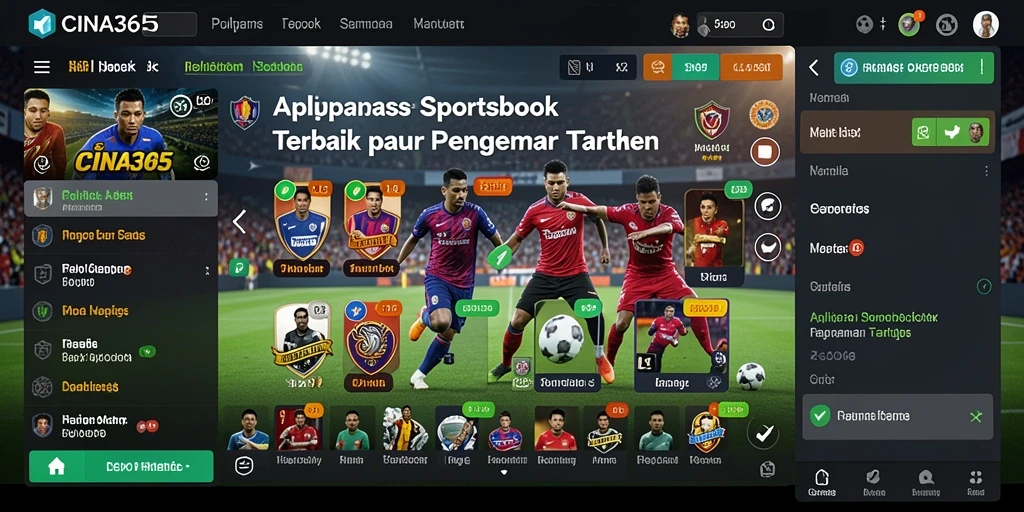 Tampilan antarmuka CINA365 yang modern dan menarik untuk taruhan olahraga.