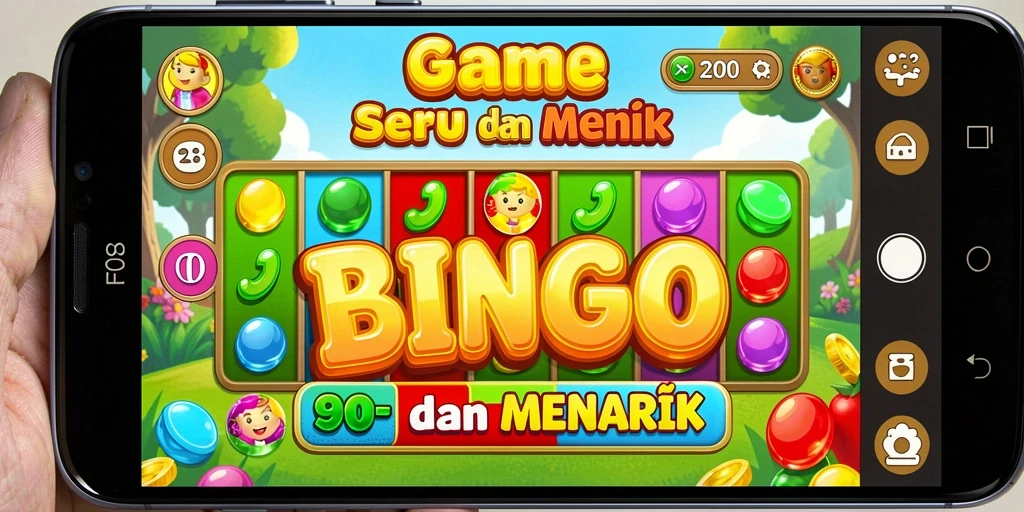 Tampilan gameplay menarik dari F08 saat bermain Bingo.
