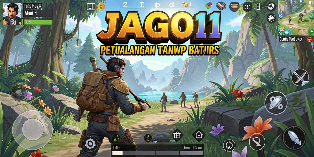 Tangkapan layar gameplay JAGO11 menunjukkan eksplorasi dunia terbuka yang luas.