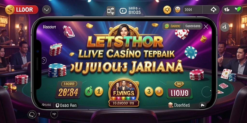 Screenshot gameplay LETSTHOR yang menampilkan suasana kasino Live Casino.