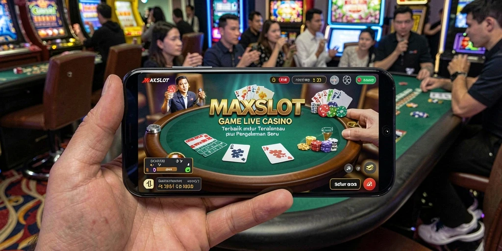 Tampilan seru dari gameplay Live Casino MAXSLOT.