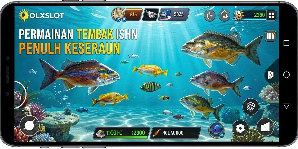 Tampilan gameplay seru dari OLXSLOT saat menangkap ikan.