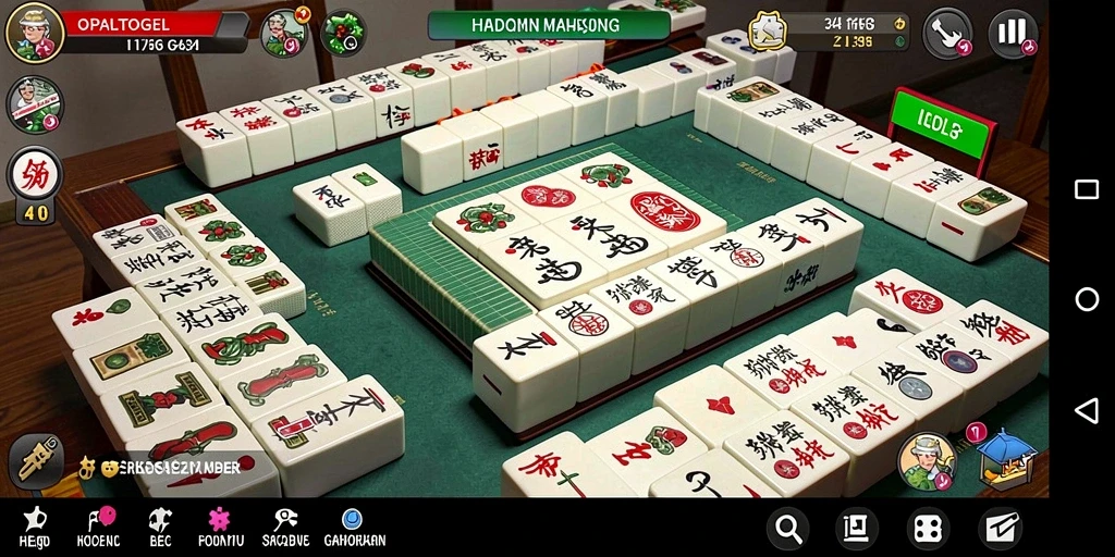 Tampilan gameplay Mahjong di OPALTOGEL yang memukau.