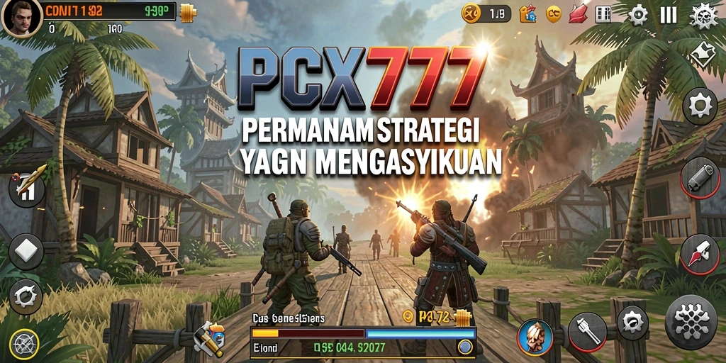 Tampilan gameplay menegangkan dalam PCX777, dengan strategi yang mendalam.