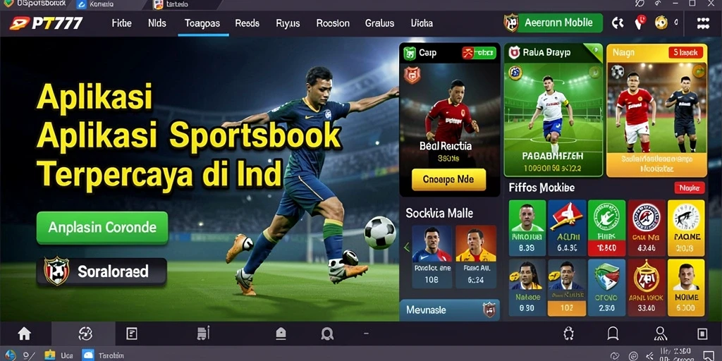 Tampilan menarik dari gameplay aplikasi Sportsbook PT777.
