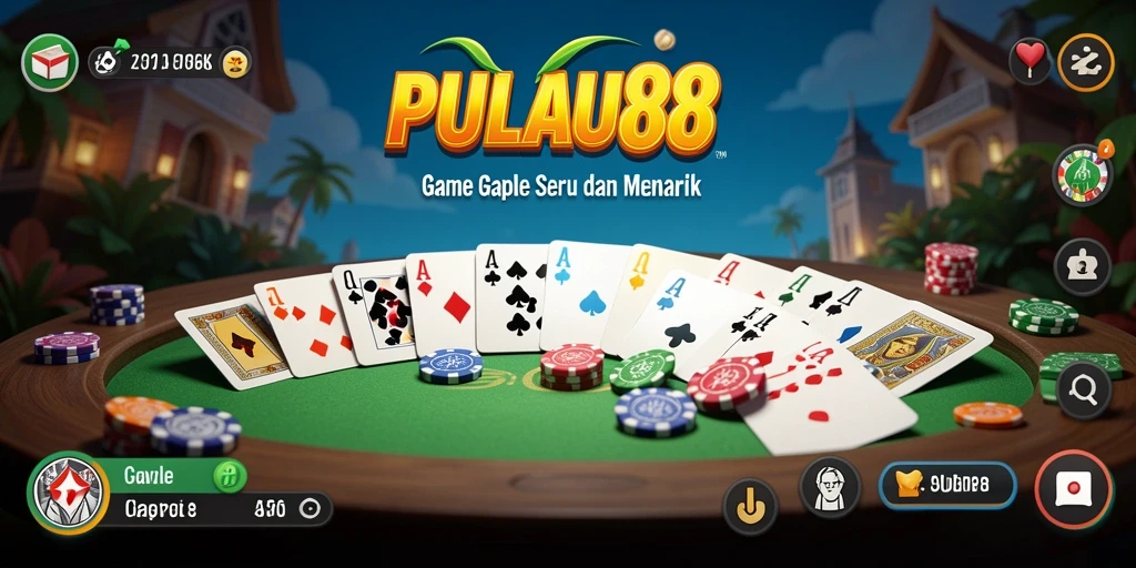 Tampilan menarik saat bermain Gaple di PULAU88.
