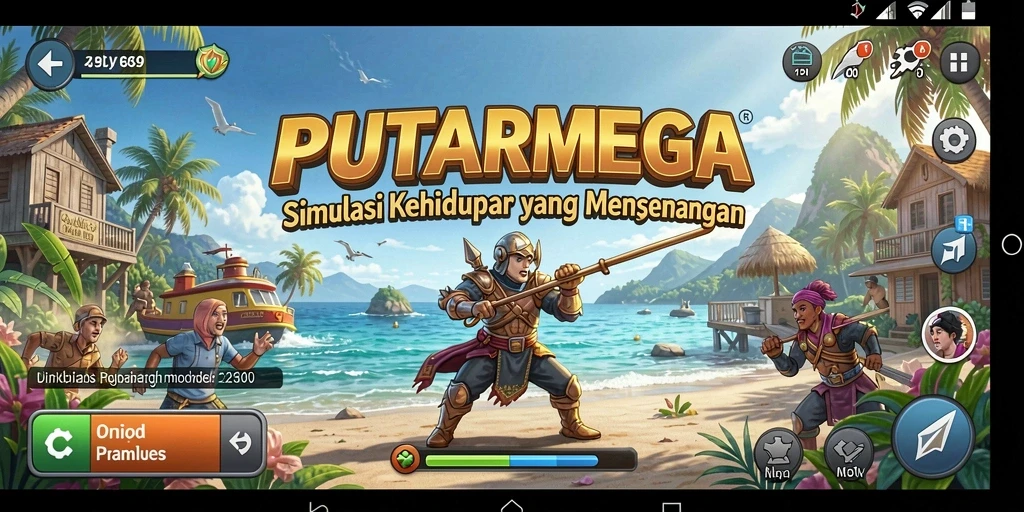 Tampilan screenshot dalam PUTARMEGA menampilkan gameplay yang penuh aksi dan interaksi.