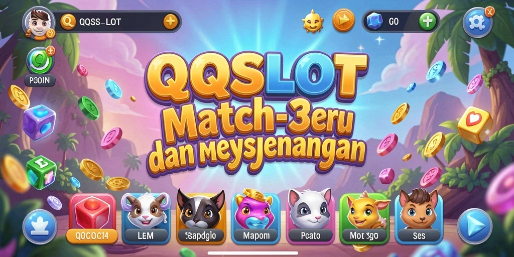 Tampilan gameplay <strong>QQSLOT</strong> yang penuh warna dan menantang.