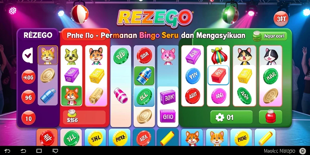 Screenshot utama REZEGO menampilkan gameplay Bingo yang seru dan interaktif.