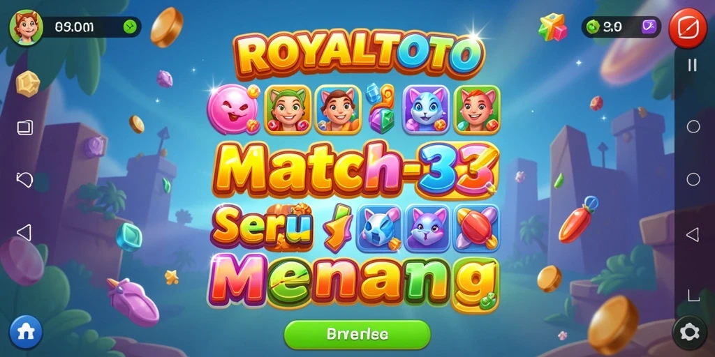 Gameplay seru dan menantang dari ROYALTOTO dengan fitur Match-3.