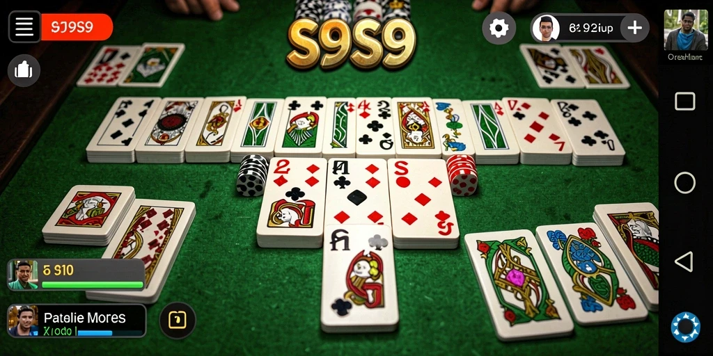 Tampilan seru gameplay S9S9 di mana pemain bersaing dalam Domino.