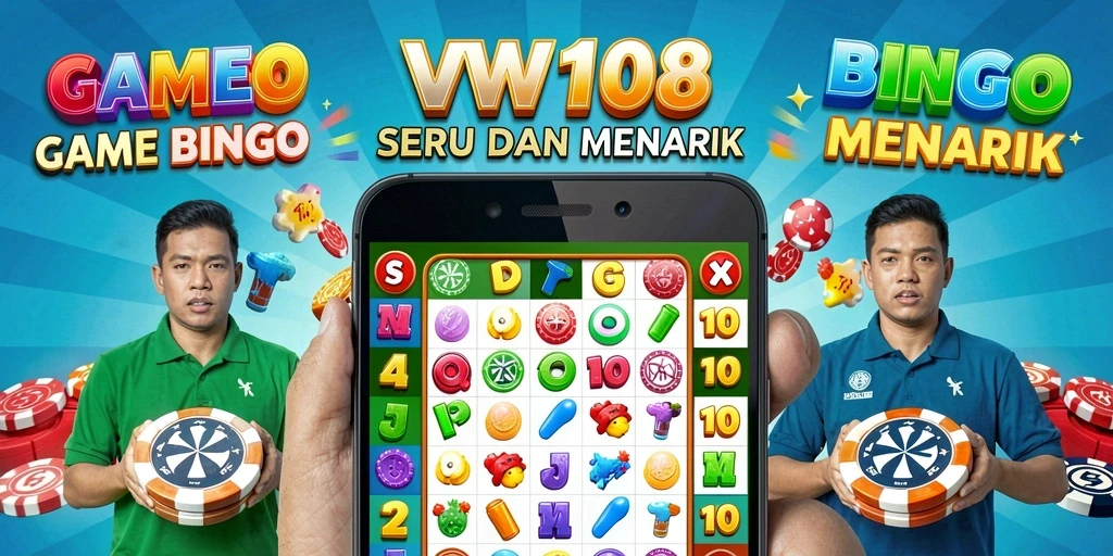 Tampilan gameplay seru VW108 dengan kartu Bingo yang berwarna-warni.